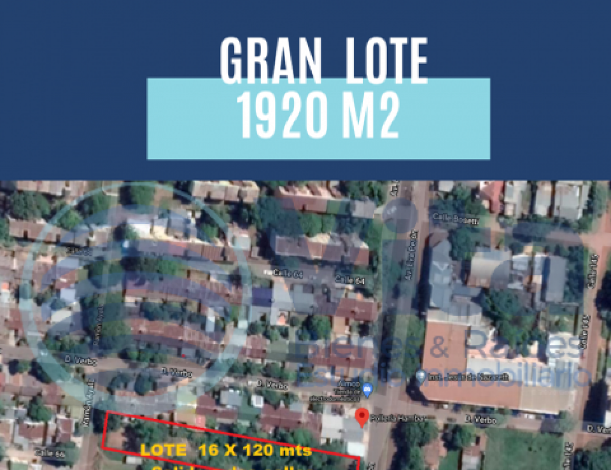 TERRENO EN VENTA EVA PERON Y B. PARERA GRAN LOTE