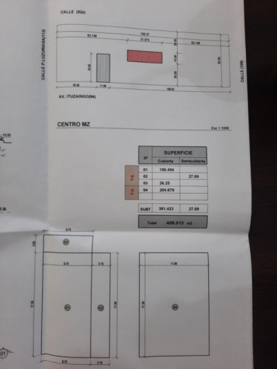 TERRENO EN VENTA Z/AV. ITUZAINGO Y AV. BRAULIO ARECO (115)