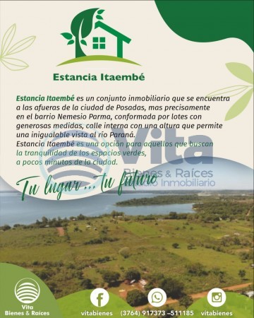 TERRENOS EN VENTA - LOTEO "Estancia Itaembe " FINANCIACION