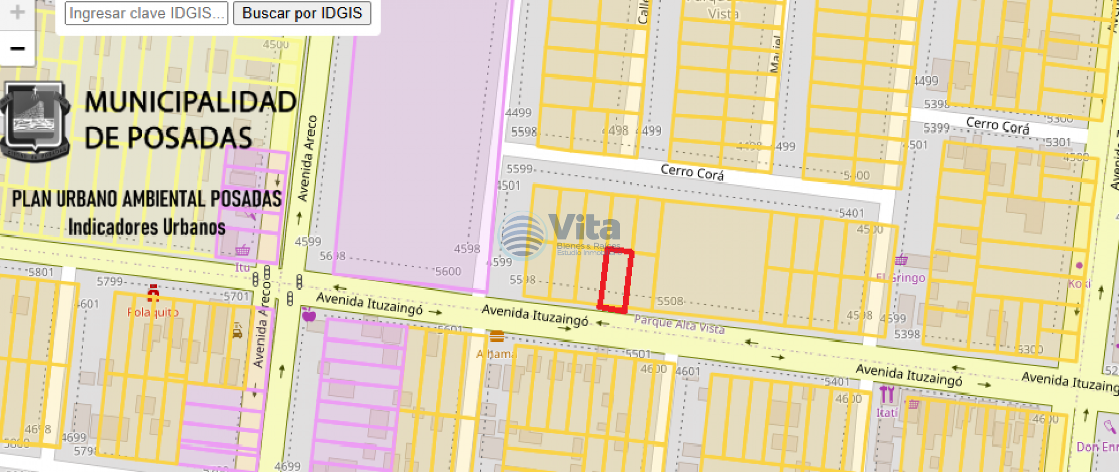 TERRENO EN VENTA Z/AV. ITUZAINGO Y AV. BRAULIO ARECO (115)
