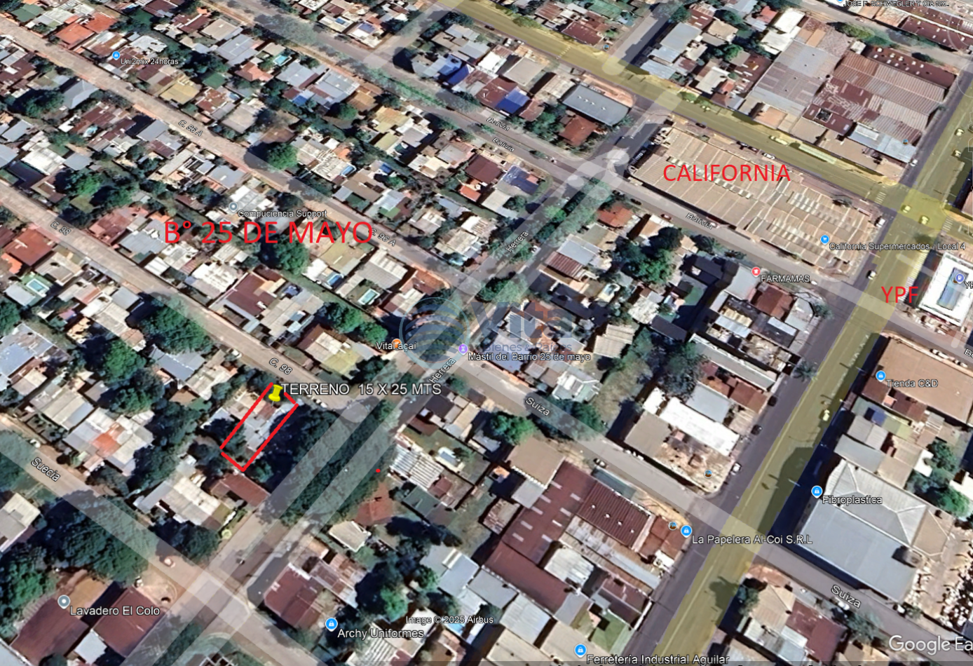 TERRENO EN VENTA AV. URUGUAY Y MONTEAGUDO--B° 25 DE MAYO 