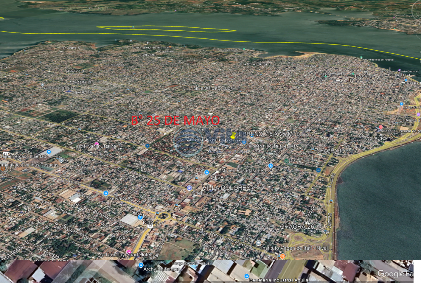 TERRENO EN VENTA AV. URUGUAY Y MONTEAGUDO--B° 25 DE MAYO 