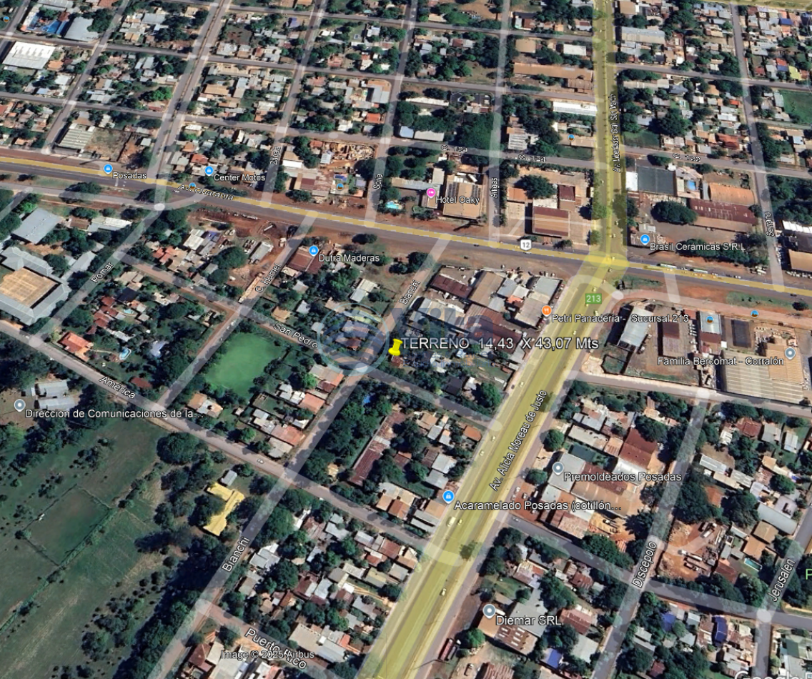 TERRENO EN VENTA  ESQUINA Z/AV. QUARANTA Y RUTA 213 